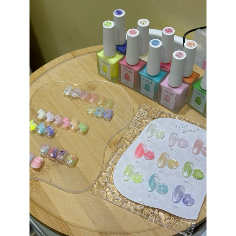 สีอิ๊งคพาสเทล 1 เซ็ท มี 9 สี พร้อมชาร์ต ขวดน่ารักมินิมอล สุดคิ้วท์ 9 สีฟรีชาร์ทค่ะ