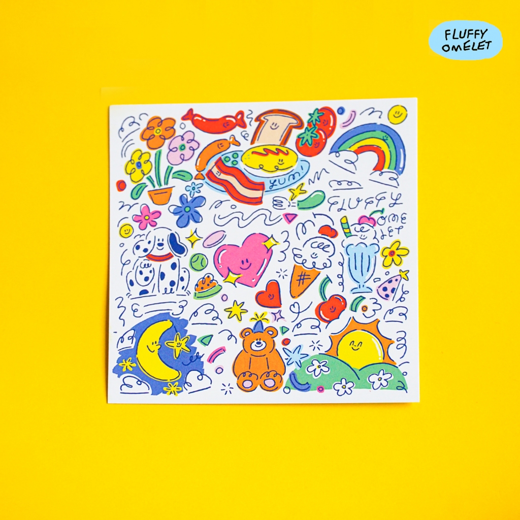 FLUFFY DOODLES MINI CARD