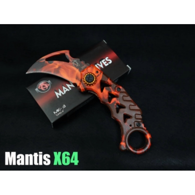🇨🇳 MANTIS Karambit Folding Hunting Knife no.X64 Red