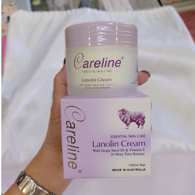 Careline Lanolin Cream With Grape Seed Oil &amp; Vitamin E 100ml