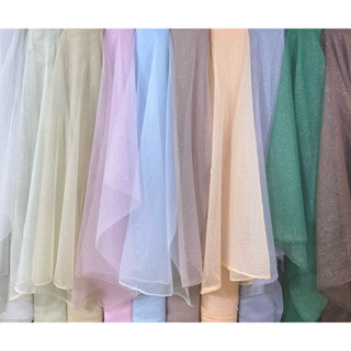 ผ้าตาข่ายกลิตเตอร์ แบบทรงตัว 60'' นิ้ว Rigid shiny net fabri…