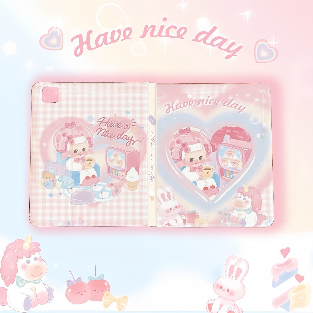 ส่งในพื้นที่ เคสไอแพด ลูกแกะน่ารัก Gen9 10.2 Air5 เคส iPad Gen8 Gen10 Air4/6 Case iPad มีที่เก็บปากกา 11pro 2024