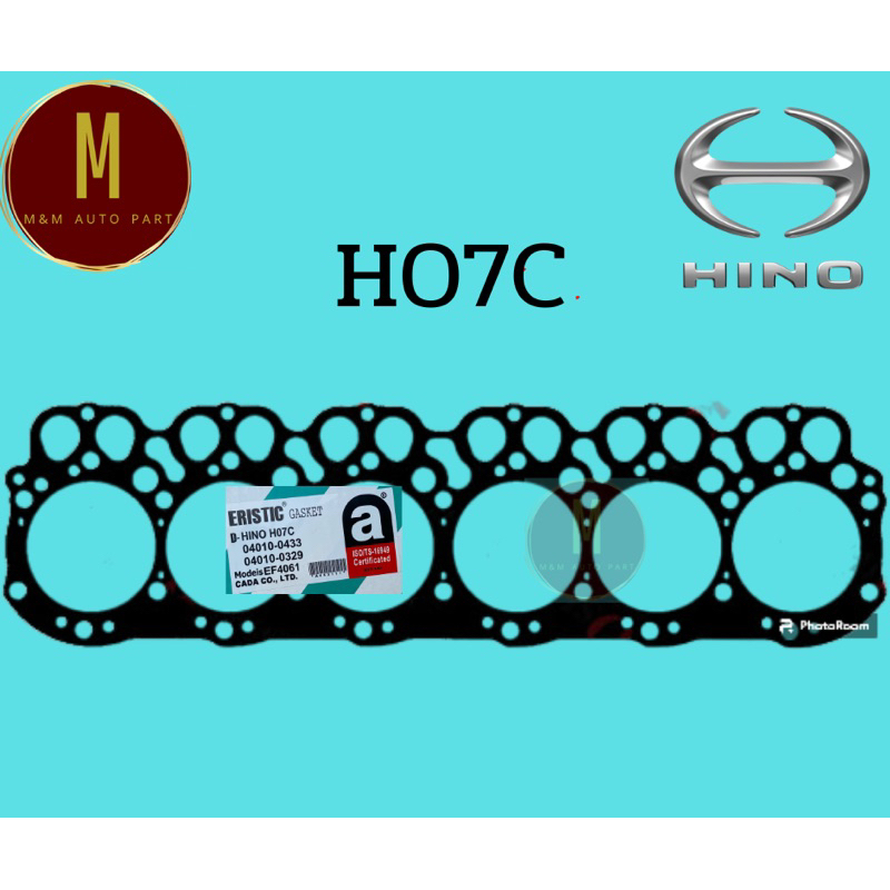 ประเก็นชุดใหญ่ HINO HO7C มีซีลหน้า-หลัง FF FD GD F18 7000CC 12V 215HP(113.0MM) ยี่ห้อ eristic