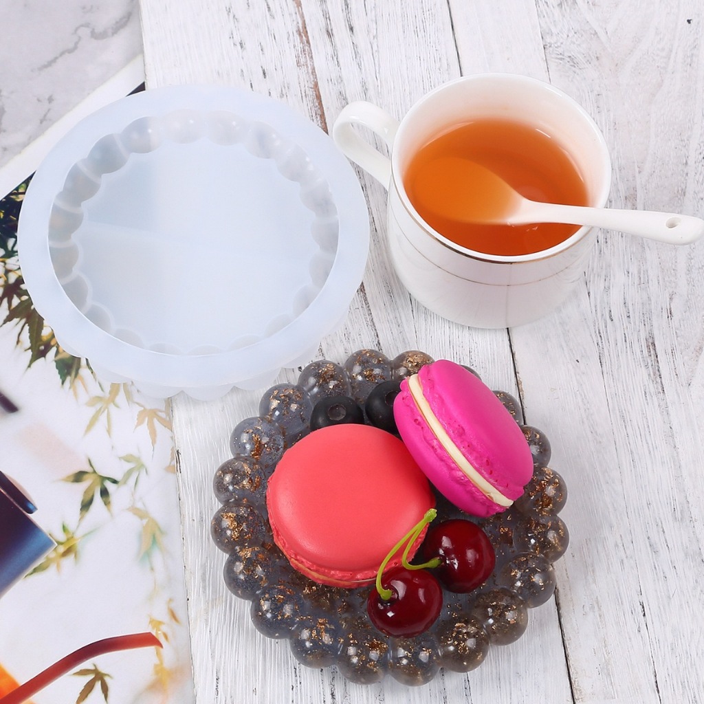 【พร้อมส่งจากไทย 】🍵แม่พิมพ์จานรองแก้วมีขอบน่ารัก แผ่นรองแก้ว ที่วางแก้วน้ำ Resin mold - รูปที่ 6