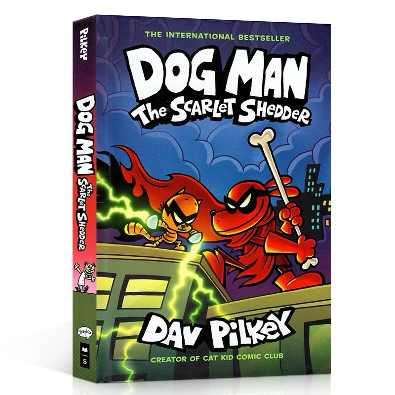 2024 New Dogman #12 The Scarlet Shedder , Ages: 6-12, By Dav Pilkey, Hardcover