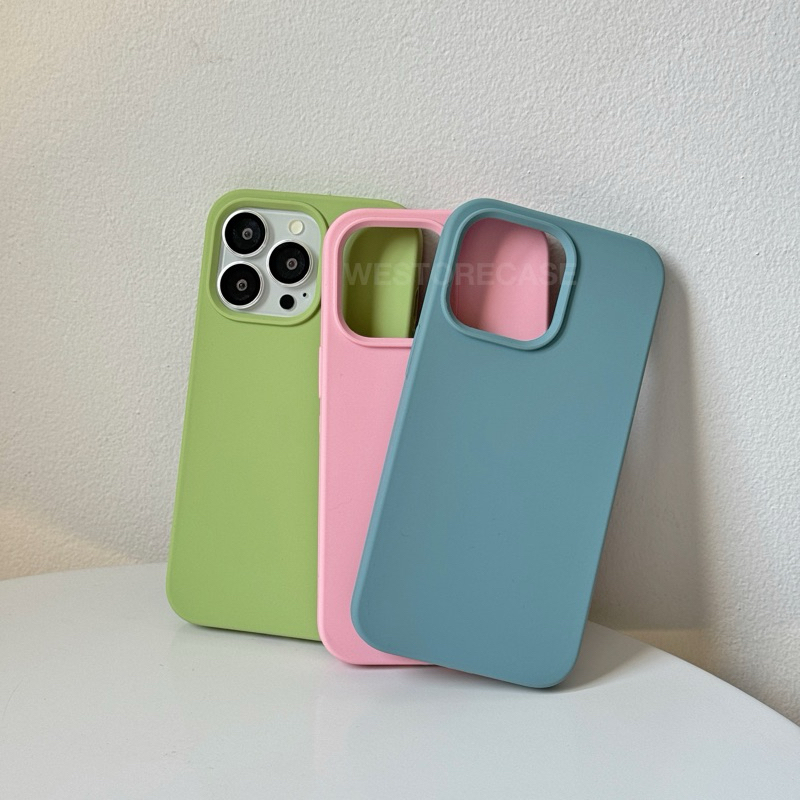 Case Silicone กำมะหยี่ เคสซิลิโคนกำมะหยี่สีพื้น เคสสำหรับรุ่นไอโฟน11-17ProMax