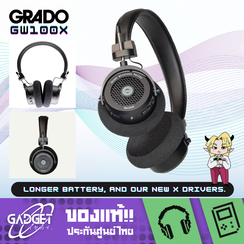 หูฟังไร้สาย Grado - GW100x Bluetooth 5.2, longer battery, and our new X Drivers.