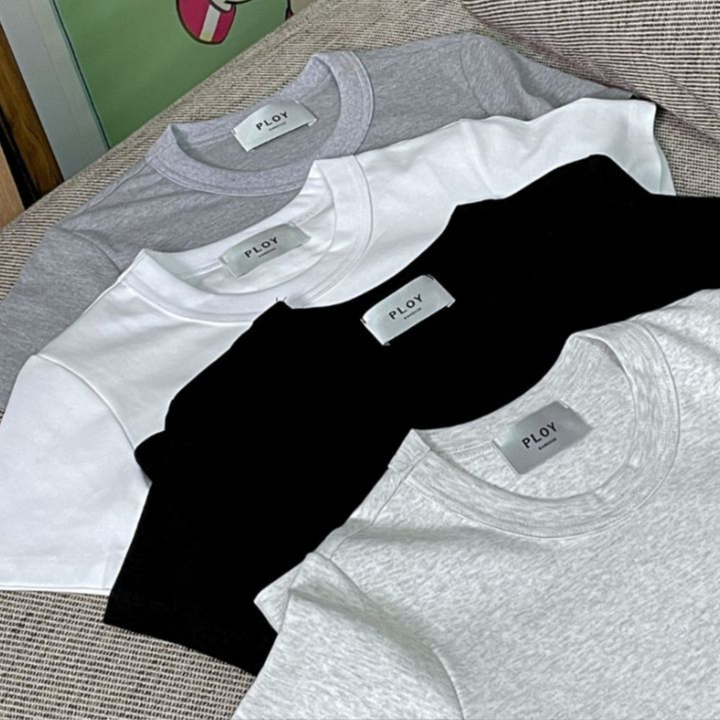 PP5290 เสื้อยืดแขนสั้น ผ้าแพงคอตตอน คอกลม ผ้านุ่มมาก