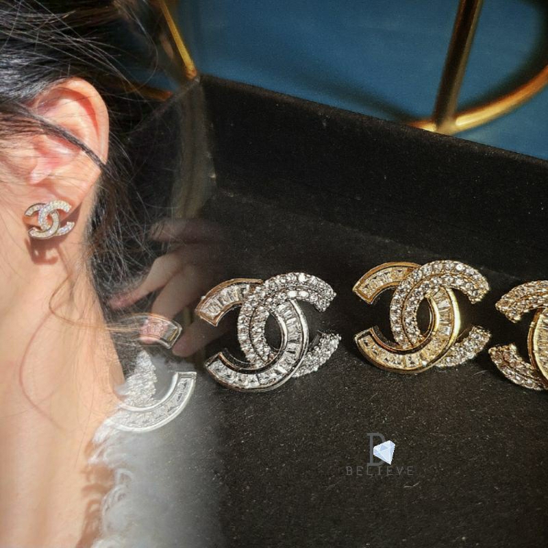 ต่างหู Cz + แทปเปอร์ 18K [ DB04 ]