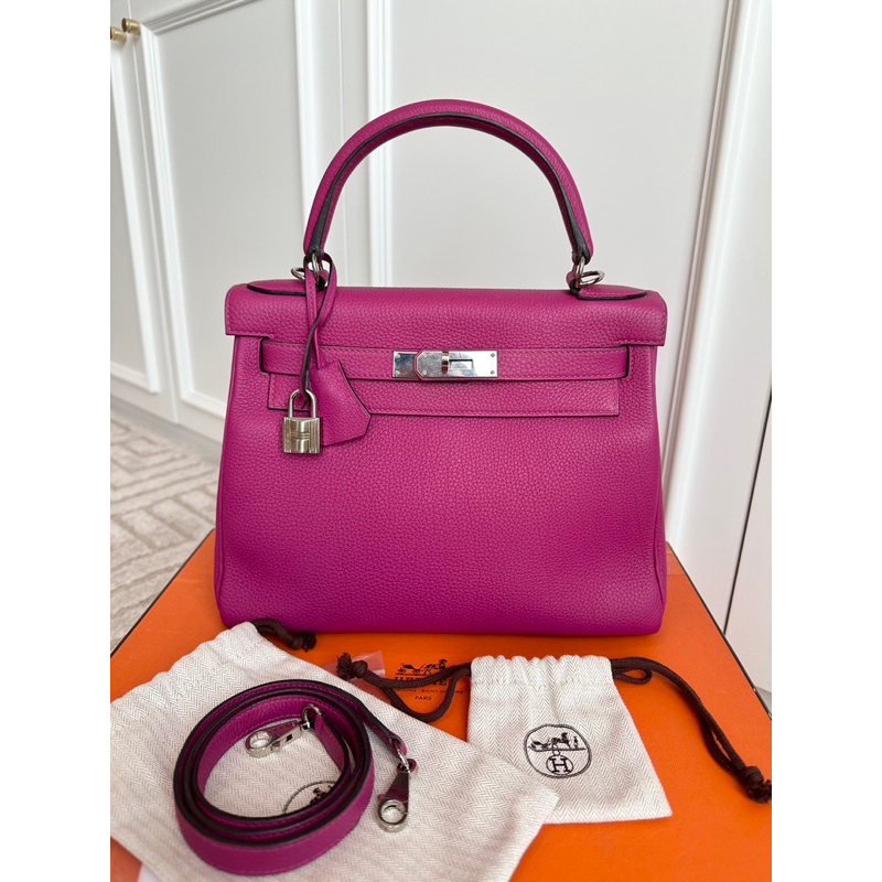 💥Like new Hermes kelly 28 togo PHW St.A ปี 17 สี  rose pourpre สวย พร้อมใช้ ไม่มีตำหนิ