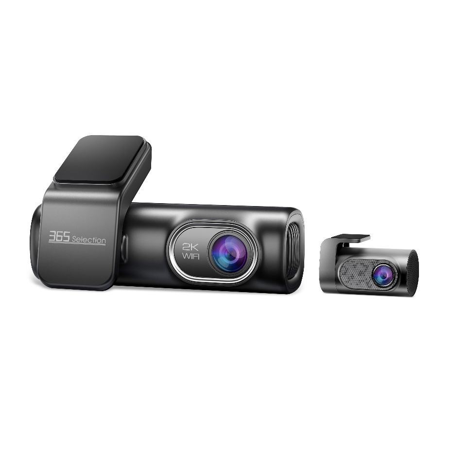 365 Selection Dash Camera DC2 กล้องติดรถยนต์ภาพชัด 2K QHD 1,440p กล้องหลัง 720p มาพร้อม G Sensor ตรวจจับการชน + GPS