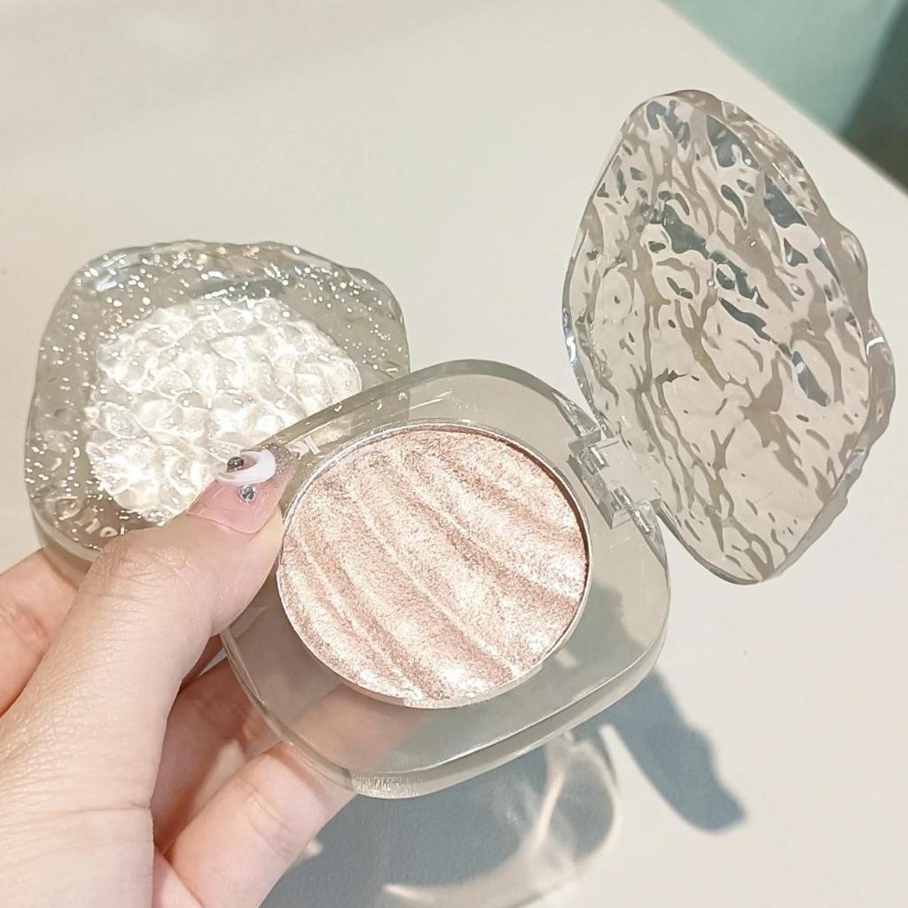 KAKA show แป้งไฮไลท์กลิตเตอร์ พาเลทท์สีมันบดสีเดียว มันบดสีมุกละเอียดอ่อนเพื่อเพิ่มความสว่างในการแ