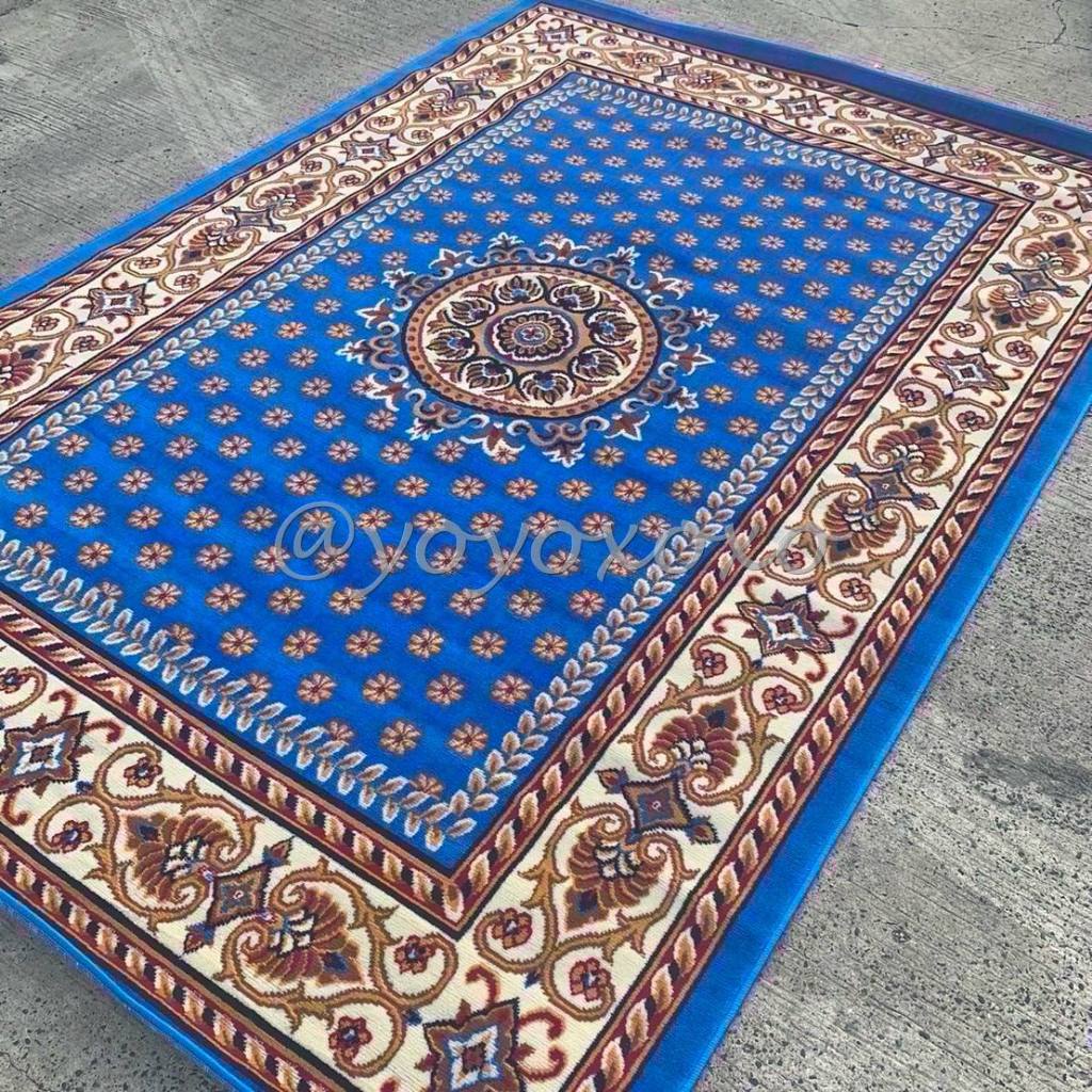 พรมเปอร์เซีย 1.6x2ม.หนา 10มม.พรมทอลายหลุยส์ ทอแน่นขนนุ่มเย็บขอบ พรมปูพื้นตกแต่งบ้าน พรมถวายวัด พรมงานพิธีต่างๆ carpet - รูปที่ 4