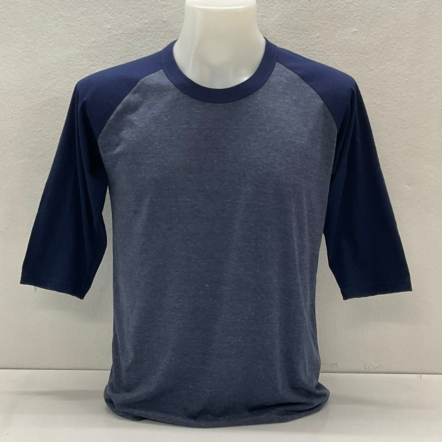 เสื้อสโลปแขนสามส่วนคอกลมผ้านิ่ม