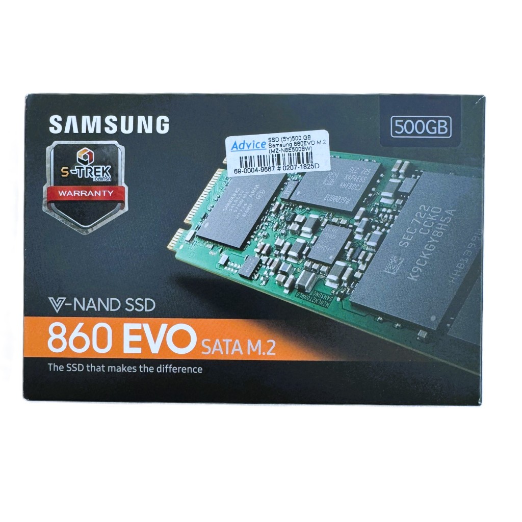 SSD (เอสเอสดี) 500GB SAMSUNG 860 EVO SATA M.2 2280 มือสอง ประกันไทย