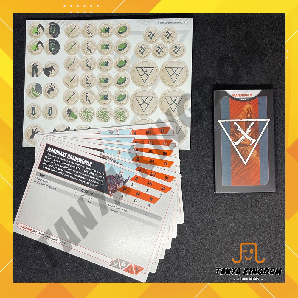 Warhammer Kill Team: Mandrakes Kill Team Datacards, Tokens ( Drukhari )