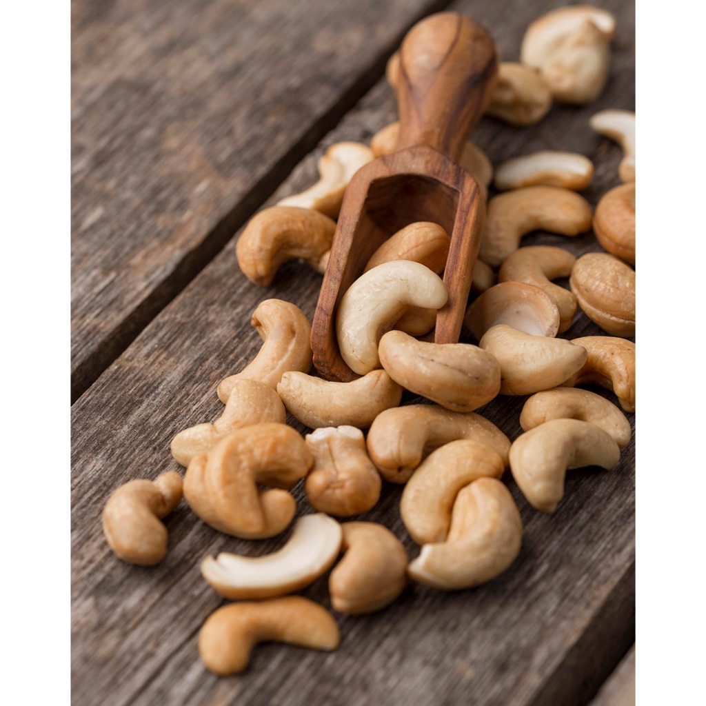 เม็ดมะม่วงหิมพานต์ ดิบ Cashew nuts 500 กรัม ชนิดเต็มเม็ด ชนิดครึ่งซีก ชนิดท่อนใหญ่ ชนิดท่อนเล็ก