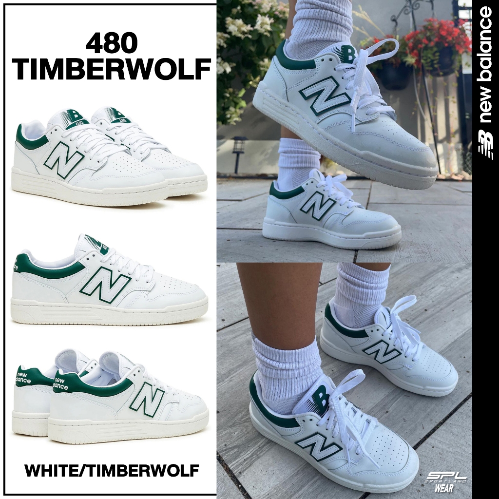 New Balance รองเท้าผ้าใบ รองเท้าลำลอง NB M 480 White Timberwolf BB480LGT (3200)