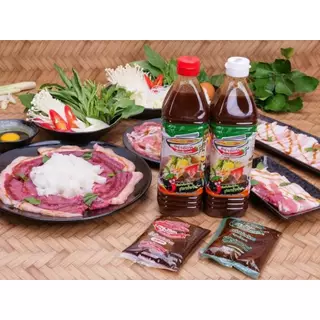 💢แจ่วฮ้อนน้ำซุปแจ่วฮ้อนบ้านสวนโนนสะอาด น้ำซุป+น้ำจิ้มสูตรดั้งเดิม ขนาด 400mlต้นตำหรับแจ่วฮ้อนสูตรเข้มข้น อร่อย แซ่บ 💢