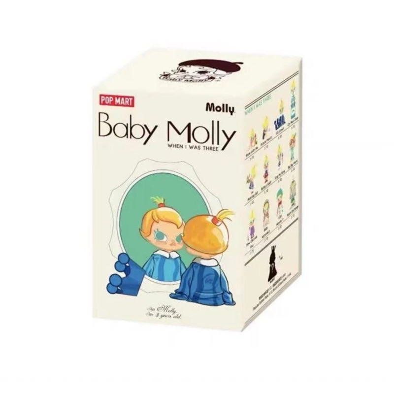 (หน้าวีดีโอลด 30% ) กล่องสุ่ม/เลือกตัว POPMART Baby Molly If I Age Three Series Mystery Box Jasmine Girl ของแท้