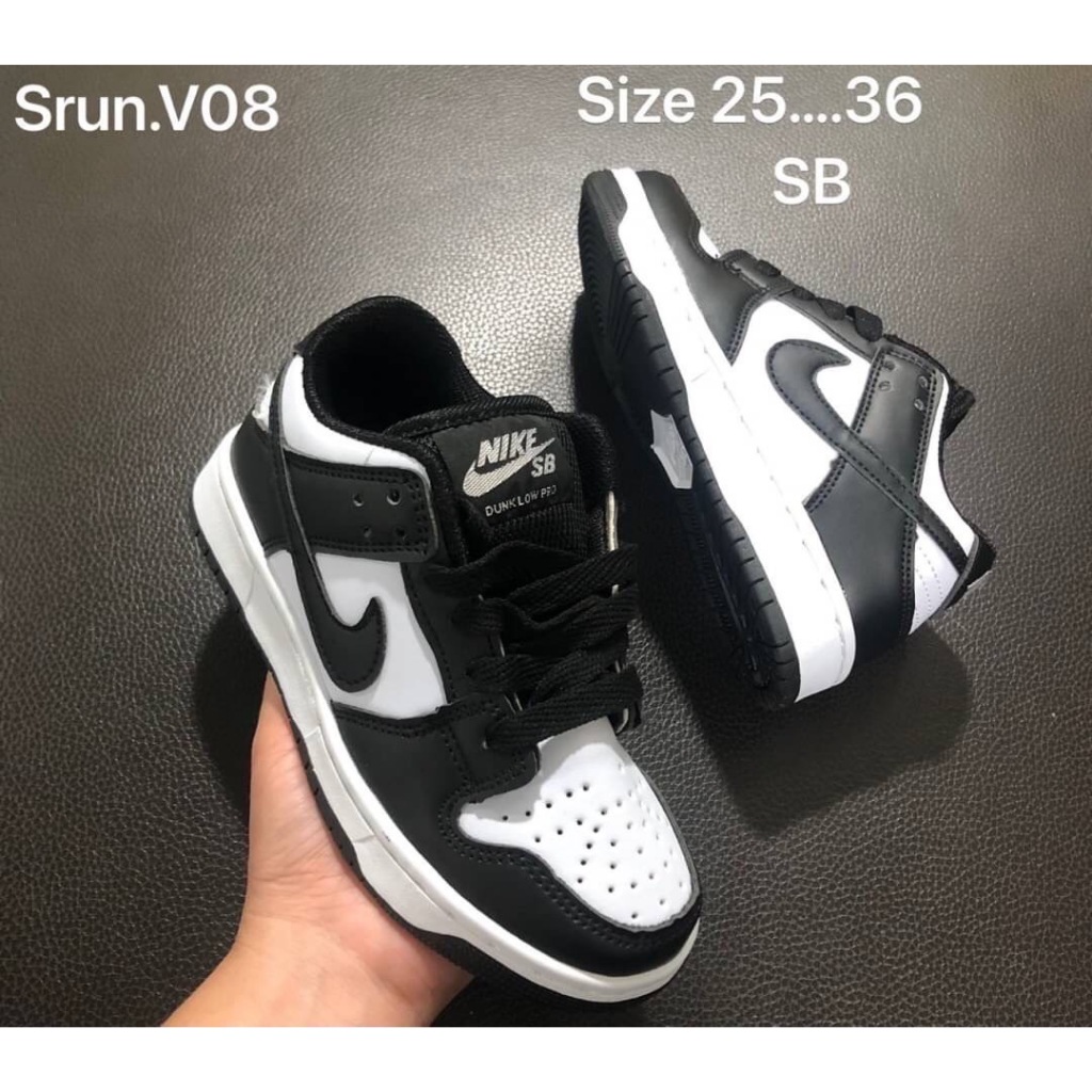 รองเท้าผ้าใบเด็ก SB แพนดา ไซส์ 25--36 ใส่ได้ทั้งเด็กผู้ชายแล้วก็ผู้หญิง