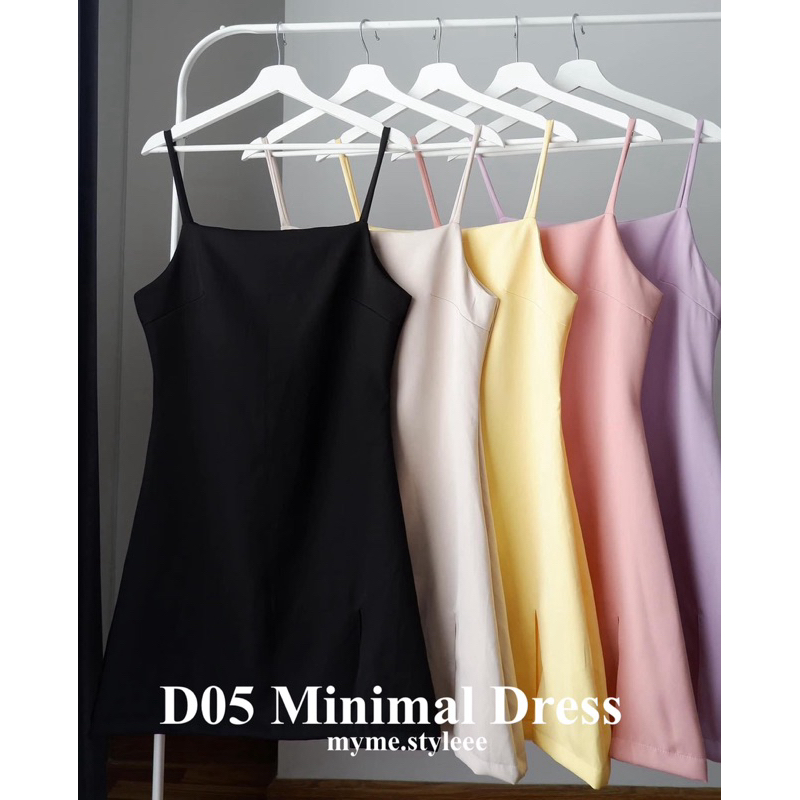 D05 Minimal Dress เดรสสายเดี่ยวสาวอวบ