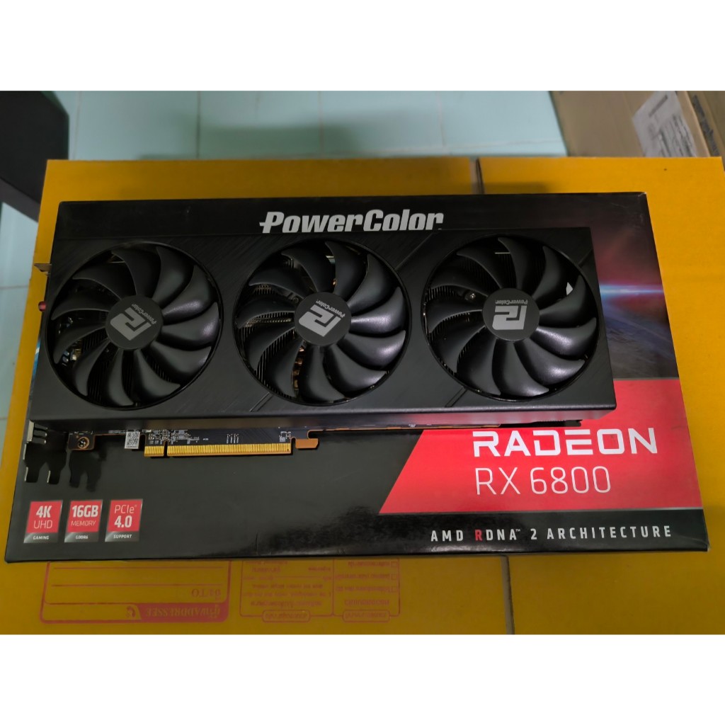 RX6800 6800 16GB POWER COLOR มือสอง ประกันเหลือ