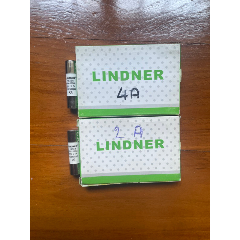Lindner ลูกฟิวส์ ฟิวส์กระบอก Fuse link 10x38 mm 2A,4A