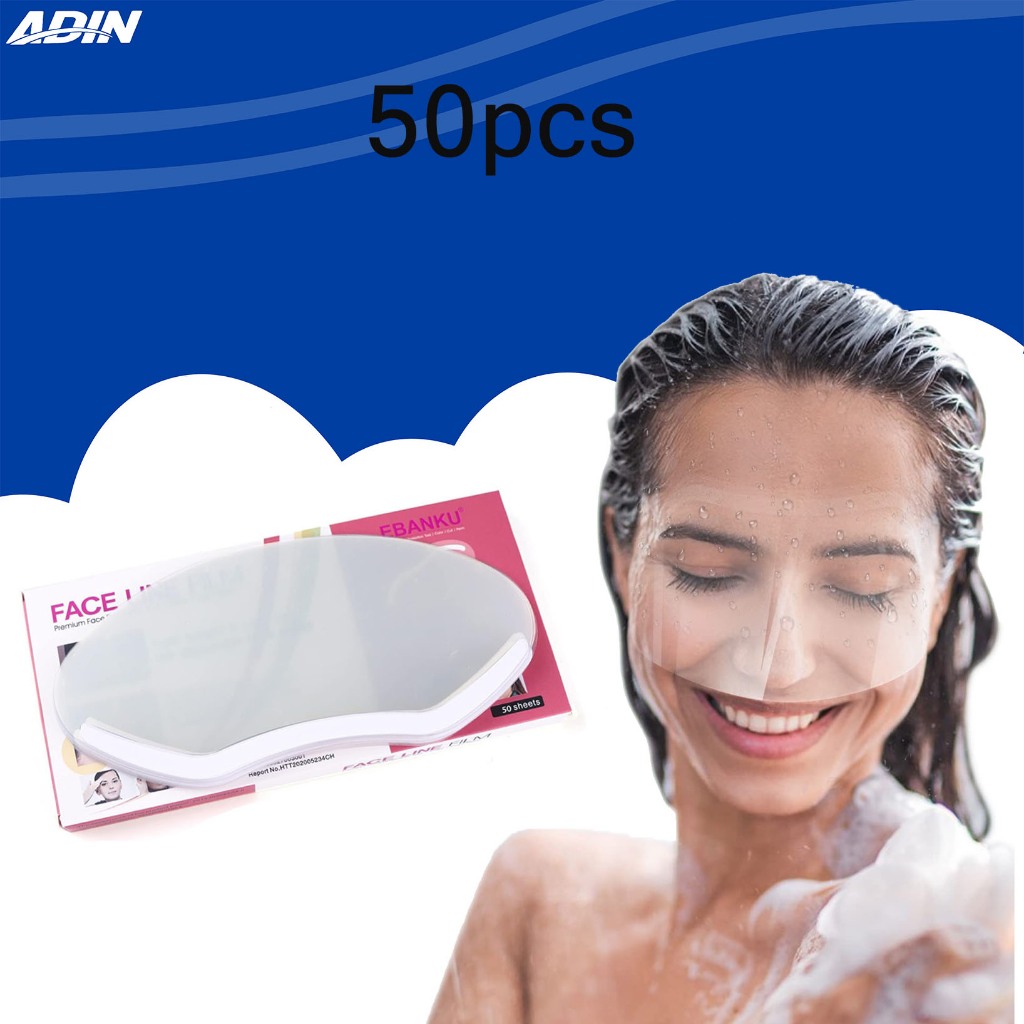 50ชิ้น/กล่อง หน้ากากปิดตา แบบใส สําหรับย้อมสี ชุดย้อมสี ดัดหน้า แผ่นใสกันเศษผม