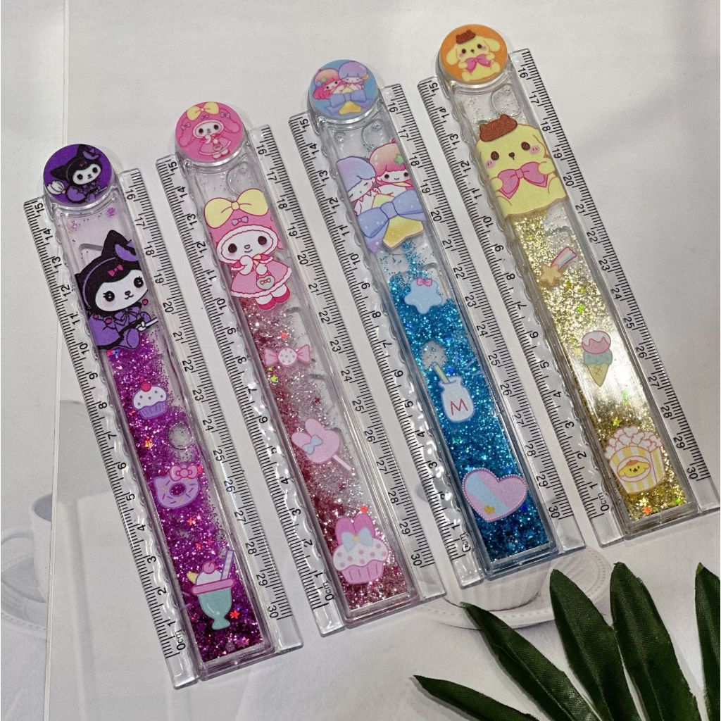Sanrio Quicksand ไม้บรรทัดพับได้ลายการ์ตูนน่ารัก  ยาวขนาด 30 CM