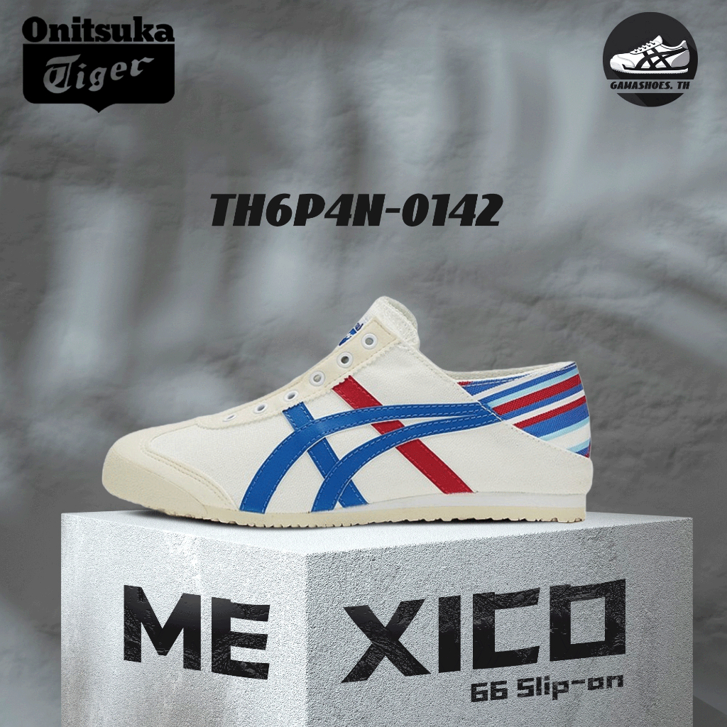 พร้อมส่ง !! Onitsuka Tiger MEXICO 66 slip-on TH6P4N-0142 รองเท้าลําลอง ของแท้ 100%