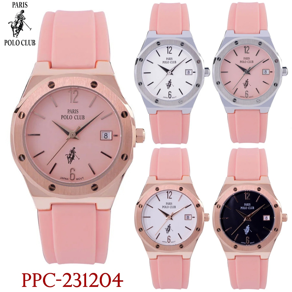 Paris Polo Club นาฬิกาข้อมือผู้หญิง สายยางซิลิโคน รุ่น PPC-231204