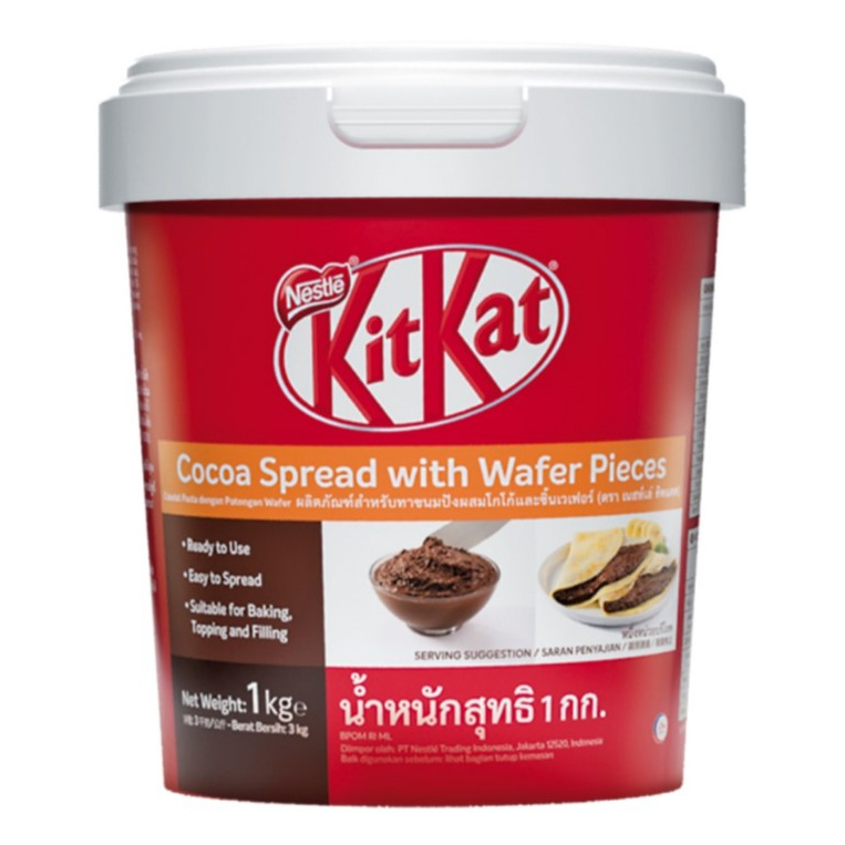 Kitkat Cocoa Spread With Wafer Pieces 1L. คิทแคท โกโก้ สเปรด พร้อมเวเฟอร์ชิ้น