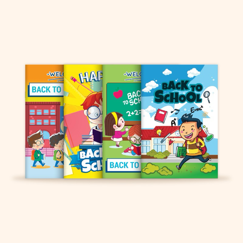 [โกญจนาท] สมุดลายการ์ตูน Back to School 30 แผ่นรวมปก | จดบันทึก ปกอ่อน ไซส์สมุดนักเรียน น่ารัก