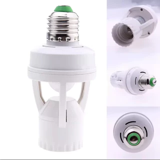 ขั้วหลอดไฟเซ็นเซอร์ 220V/AC E27 ตรวจจับการเคลื่อนไหว