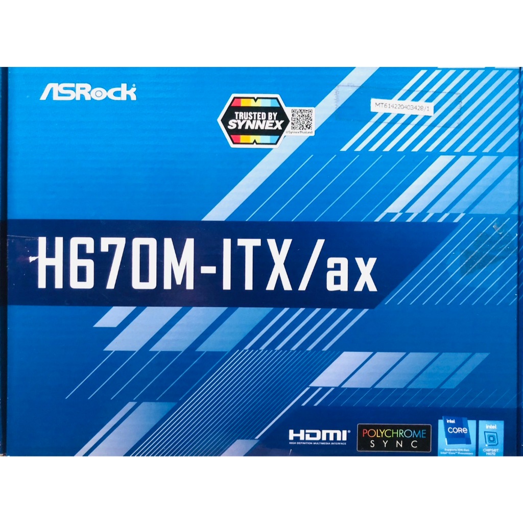 MAINBOARD (เมนบอร์ด) ASROCK H670M-ITX/AX (DDR4) (SOCKET LGA 1700) (MINI-ITX) มือสอง