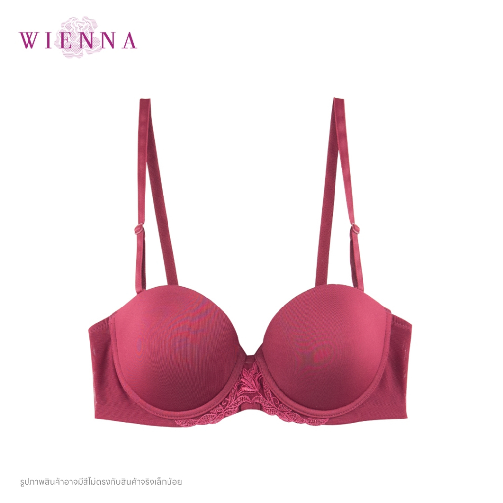 WIENNA BRA DB27721 เสื้อชั้นใน ถอดสายได้ แบบเกาะอก สีเนื้อ ดำ น้ำเงินเข้ม แดง น้ำเงินคราม Lily Rose