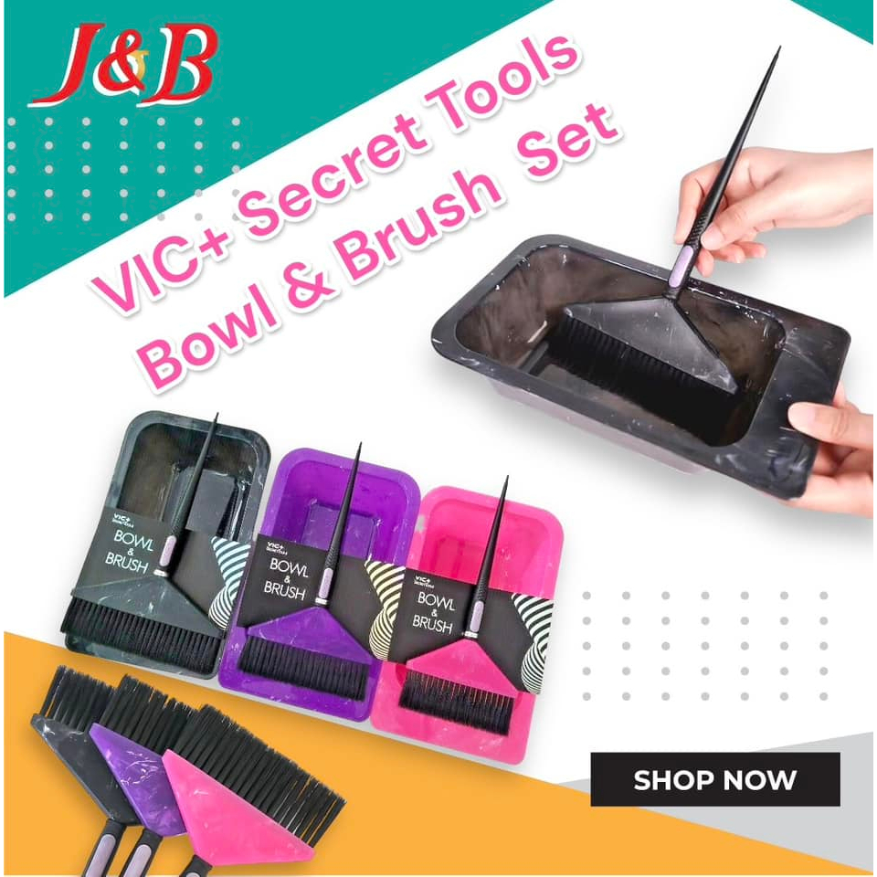VIC+ Secret Tools Bowl & Brush Set ชุดแปรงย้อมผมและถ้วยย้อมผสมสี