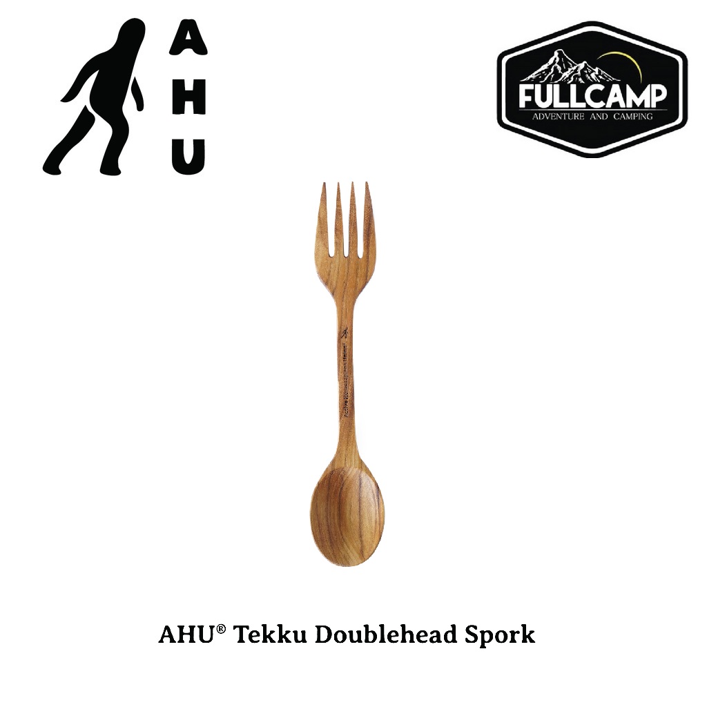 AHU Tekku Doublehead Spork ช้อนไม้สักและส้อมแบบสองด้าน