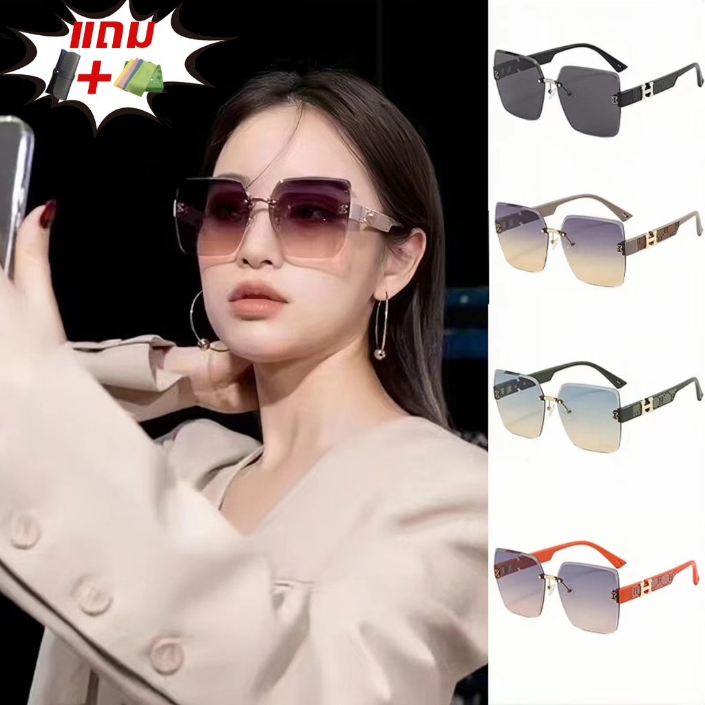 ❤️ซื้อ แว่นตากันแดด แถม แถมฟรี กล่องแว่น👍 แว่นตากันแดด แว่นตากันแดด เทรนด์แฟชั่นเกาหลี  แว่น กันแดด กันแดดแว่น