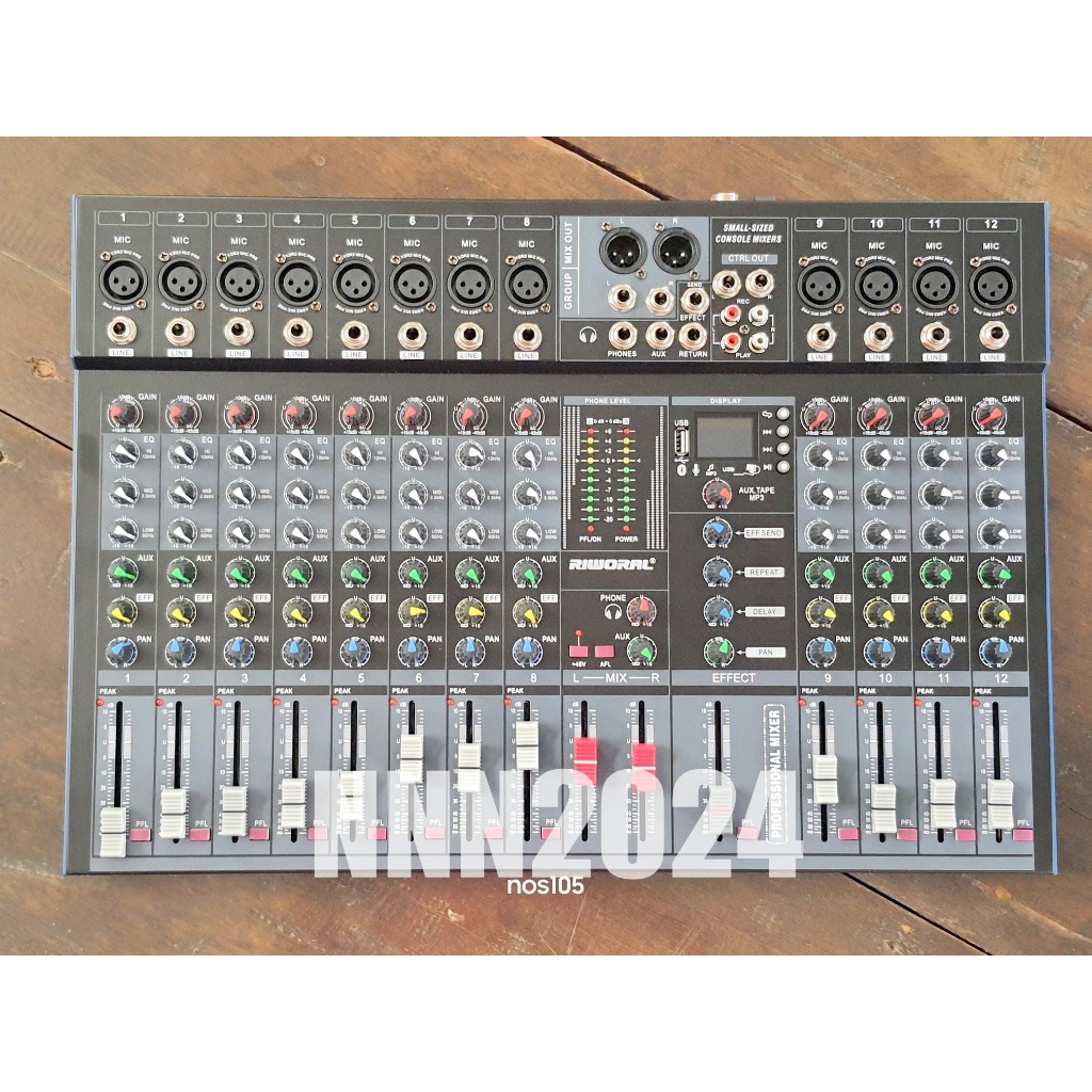 Mixer RIWORAL รุ่น RT12 CHANNEL มิกเซอร์ ริเวอรัล รุ่น อาร์ที12ch : SPR+ แถมฟรี !!! ลำโพง Bluetooth 