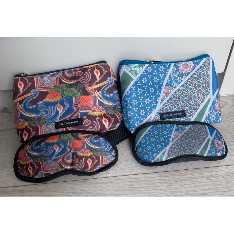 กระเป๋าเครื่องสำอาง การบินไทย Jim Thompson ลายใหม่