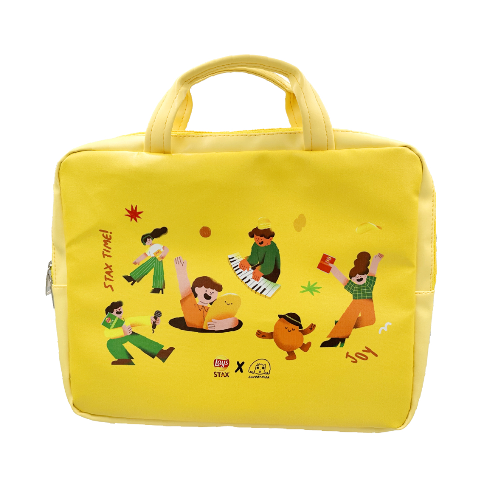 [GWP]Laptop Bag กระเป๋าใส่แล็ปท็อปหนัง PU ลายพิเศษ ออกแบบโดยศิลปิน Chubbyida 1 ชิ้น