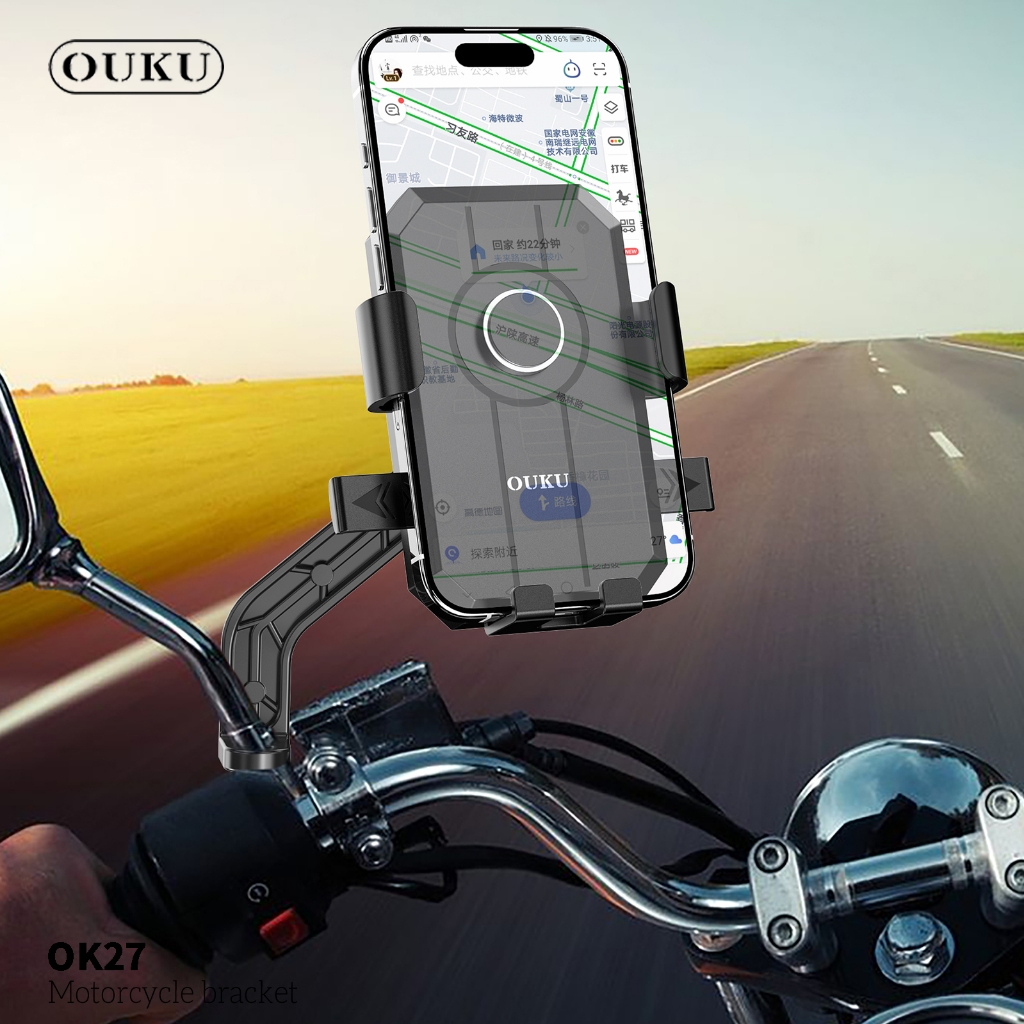 ใหม่!! OUKU OK27 ที่วางมือถือคอนโซลรถจักรยานยนต์ ที่ยึดมือถือสำหรับรถจักรยานยนต์ Motorcycle bracket