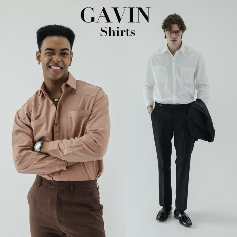 BARON Gavin Long-sleeve Shirt เสื้อเชิ้ตแขนยาวแบรนด์ บารอน