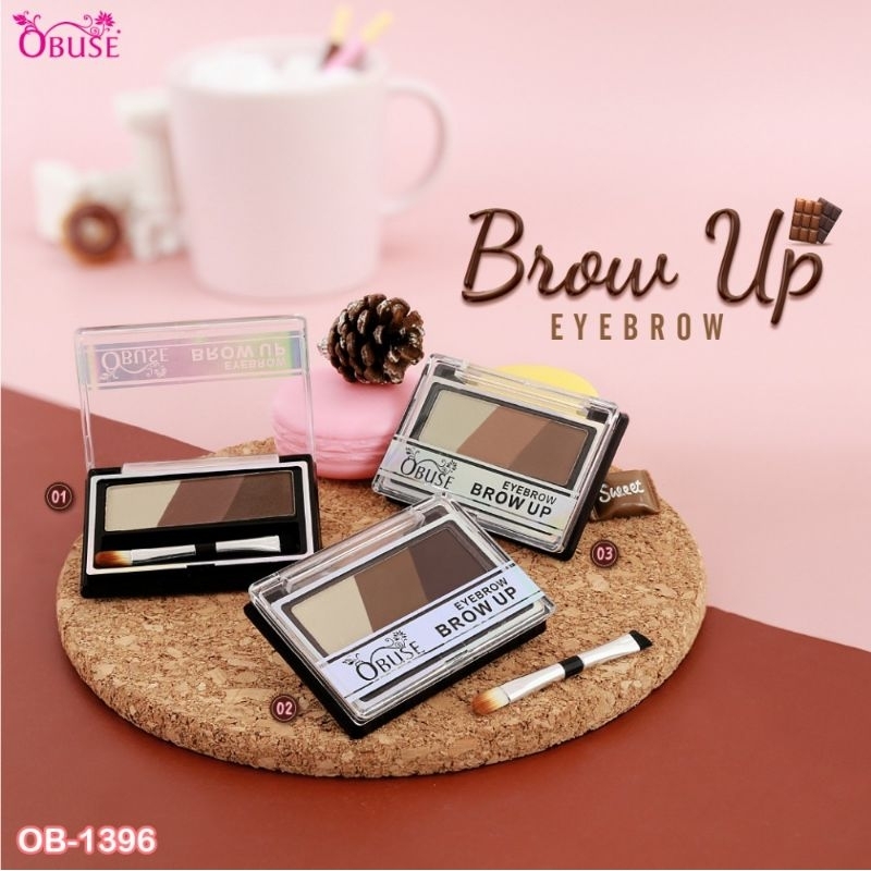 เขียนคิ้วแบบฝุ่น 3 โทนสี Obuse Brow Up Eyebrow.