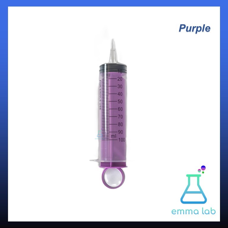 ไซริ้งค์ พลาสติก Large Disposable Plastic Syringe แบบไม่มีเข็ม กระบอกสูญญากาศ ขนาดใหญ่ 100ml มี 5 สีให้เลือก