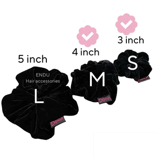 ยางรัดผมกำมะหยี่ป้ายโดนัท(Donut) Size:S-M งานแบรนด์ไทยคุณภาพดี มีหลายสีให้เลือก