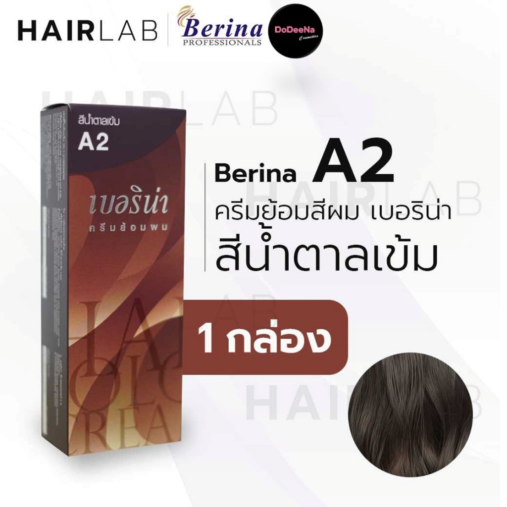 Berina เบอริน่า สีย้อมผม A2 สีน้ำตาลเข้ม