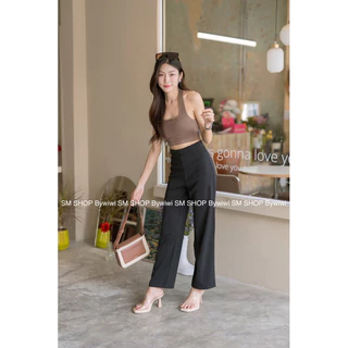 รุ่น S4 ขากระบอกใหญ่ เอวสูง ขอบเรียบ S - 2XL มีเก็บเงินปลายทาง📦
